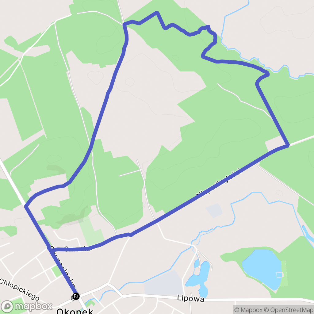 Okonek: mapa trasy - Poland