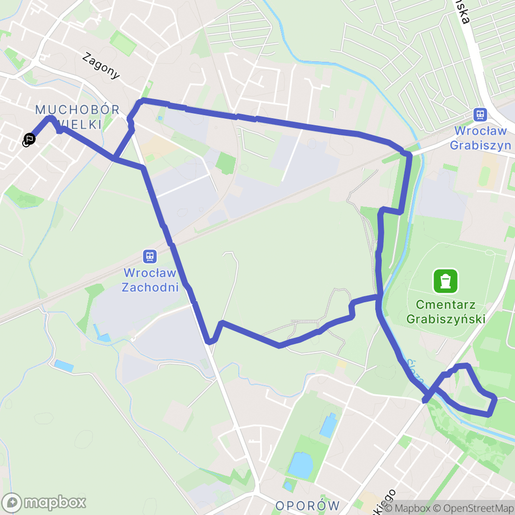 Wrocław: mapa trasy - Poland