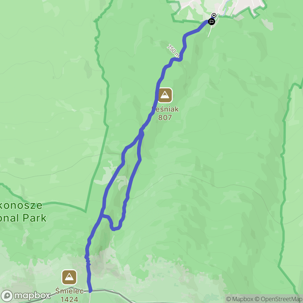 Jelenia Góra: mapa trasy - Poland