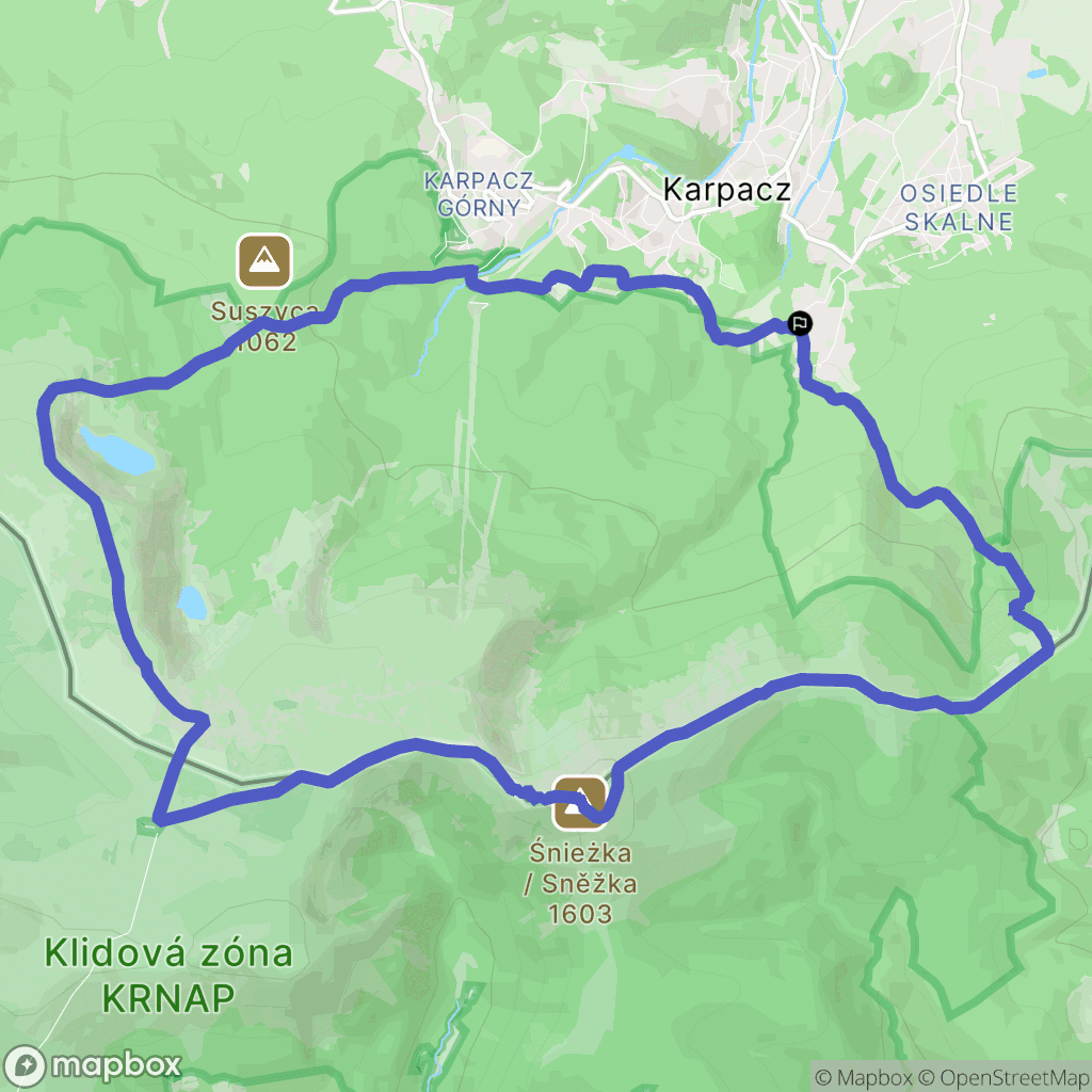 Karpacz: mapa trasy - Poland
