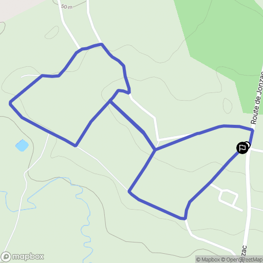 Saint-Simon-de-Bordes : carte du parcours de randonnée - France