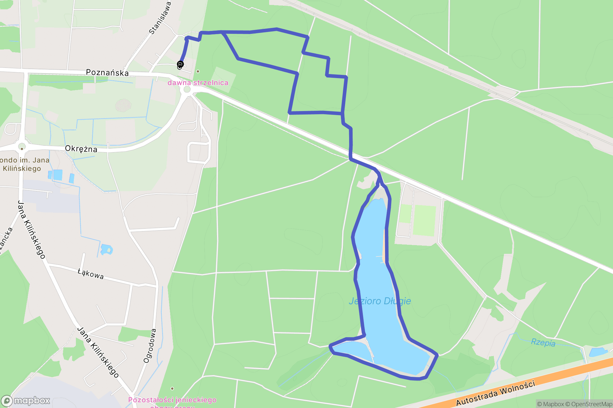 Rzepin: mapa trasy - Poland