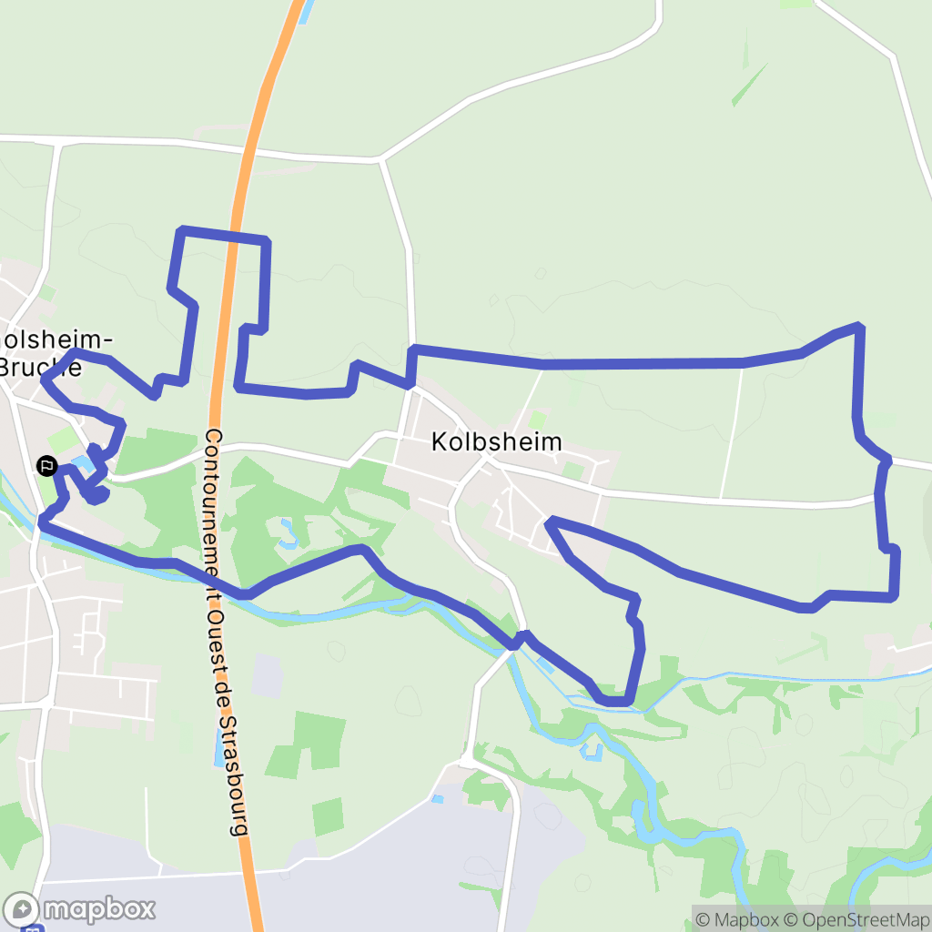 Ernolsheim-Bruche : carte du parcours de randonnée - France