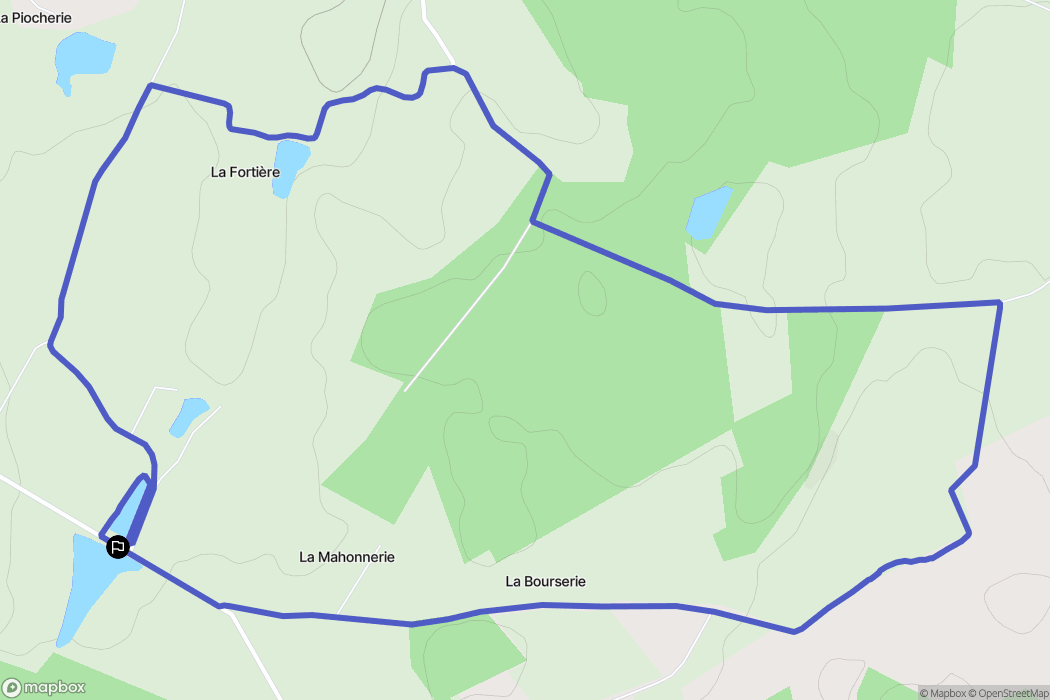 Saint-Aubin-le-Dépeint : carte du parcours de randonnée - France