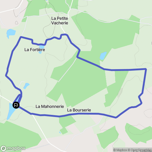 Saint-Aubin-le-Dépeint : carte du parcours de randonnée - France