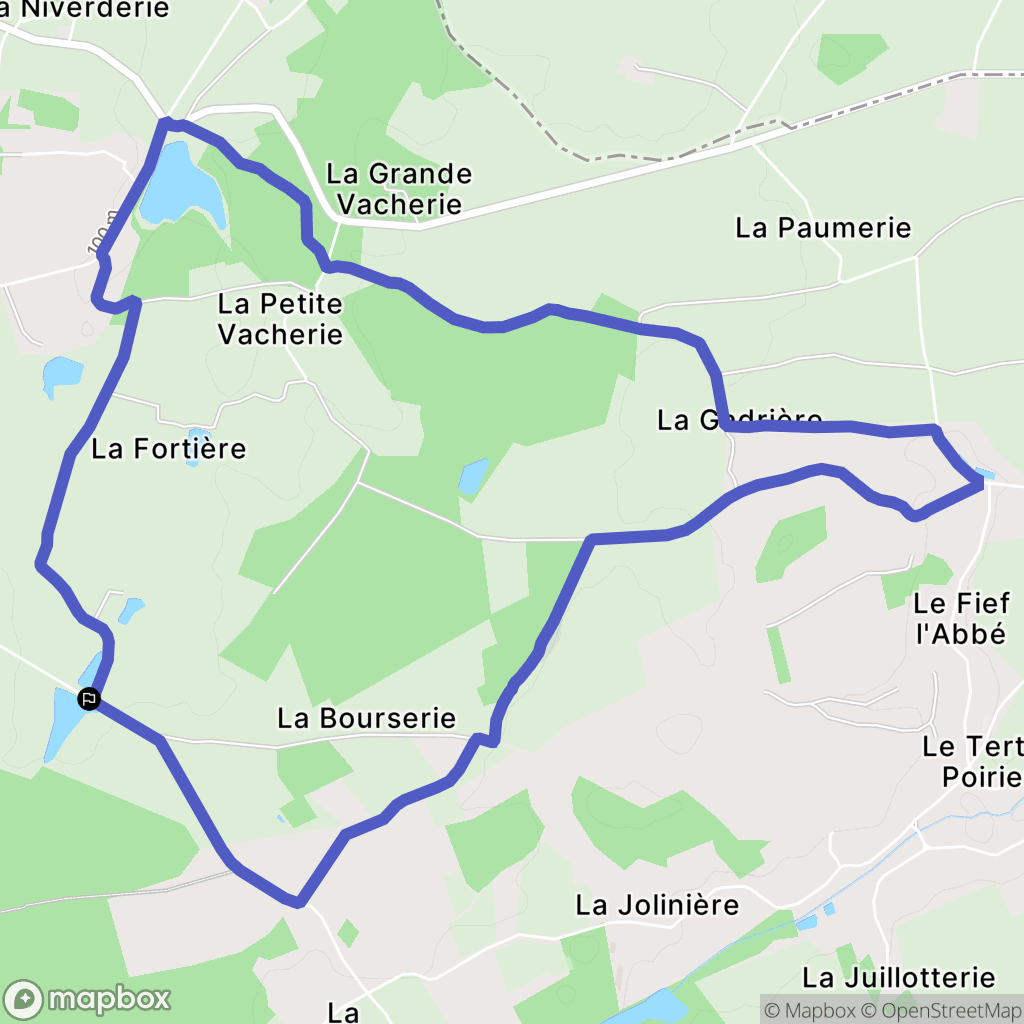 Saint-Aubin-le-Dépeint : carte du parcours de randonnée - France