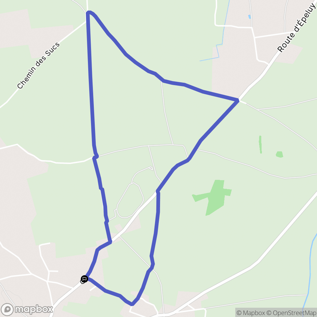 Sury-le-Comtal : carte du parcours de randonnée - France
