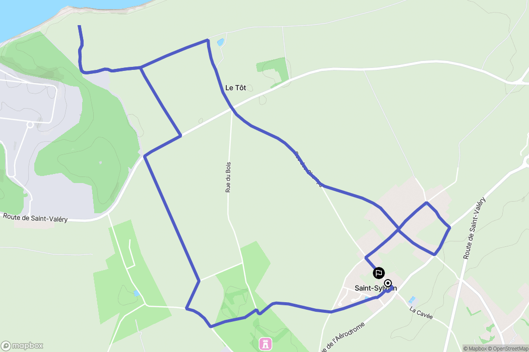Saint-Sylvain : carte du parcours de randonnée - France