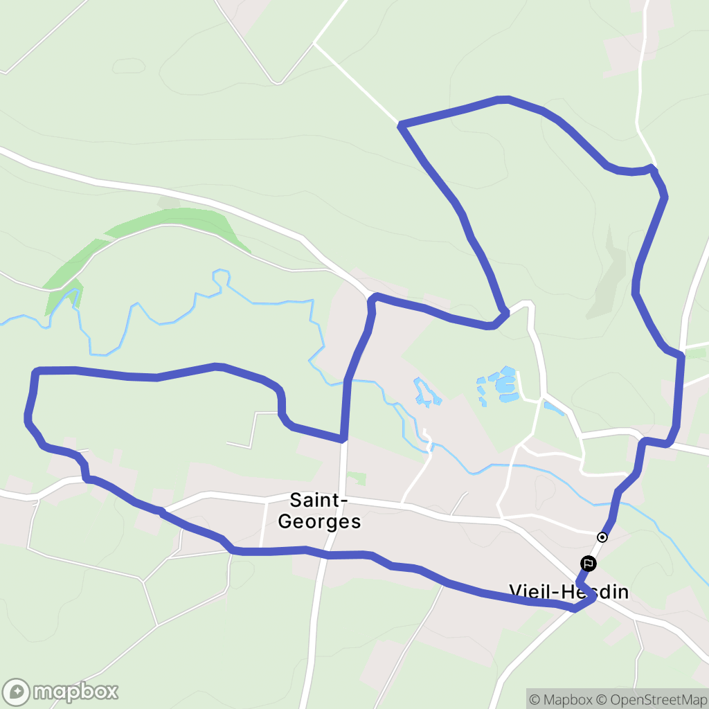 Vieil-Hesdin : carte du parcours de randonnée - France