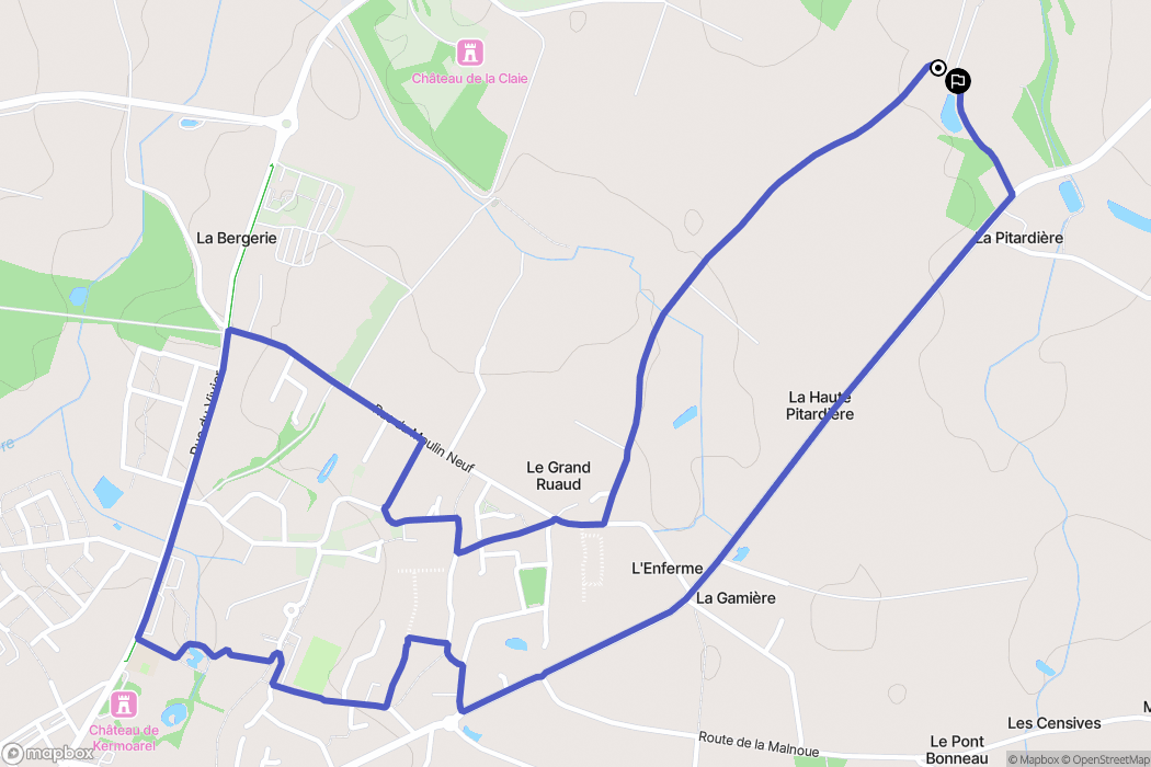 Saint-Père-en-Retz : carte du parcours de randonnée - France