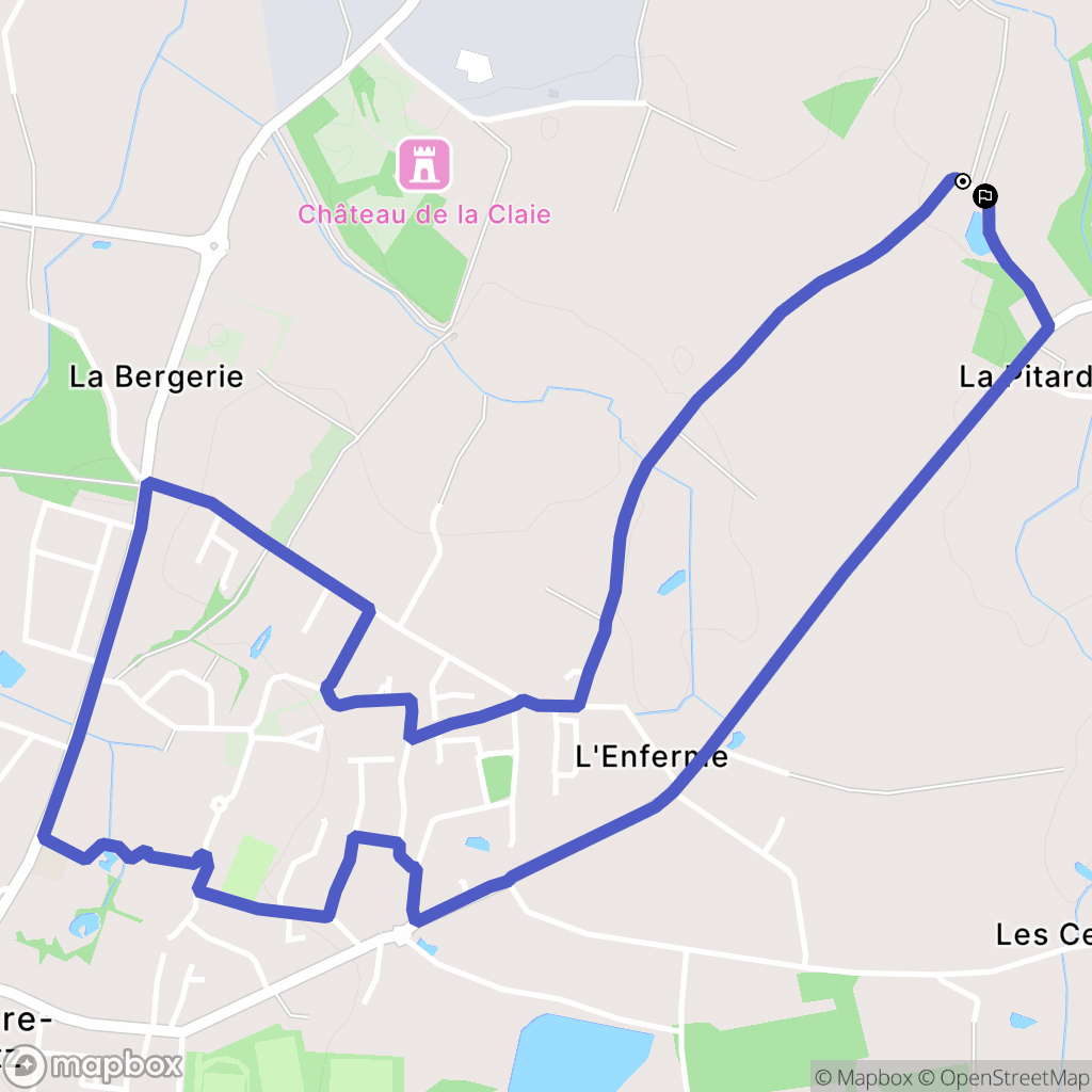 Saint-Père-en-Retz : carte du parcours de randonnée - France