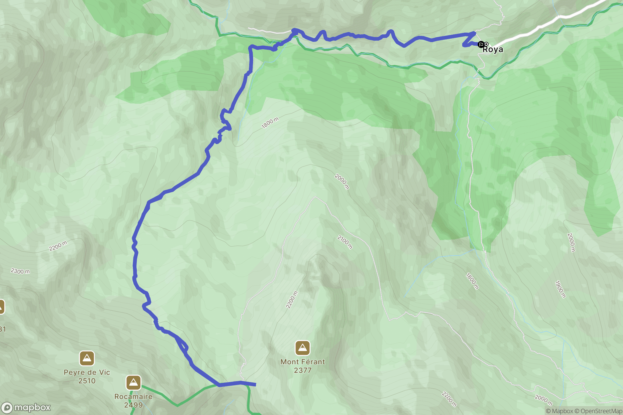 Saint-Étienne-de-Tinée : carte du parcours de randonnée - France