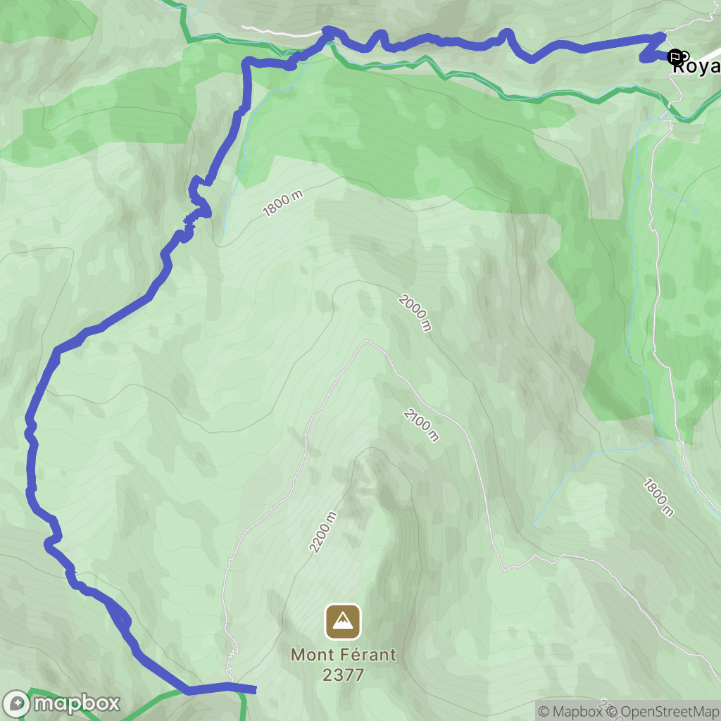 Saint-Étienne-de-Tinée : carte du parcours de randonnée - France