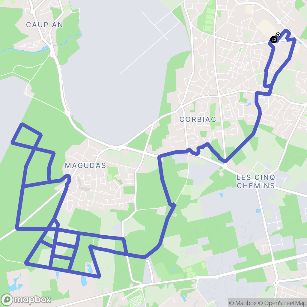 Saint-Médard-en-Jalles : carte du parcours de randonnée - France