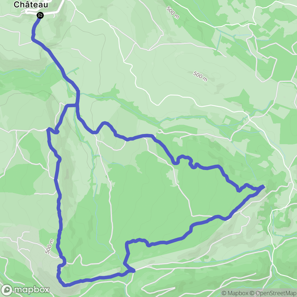 Rennes-le-Château : carte du parcours de randonnée - France
