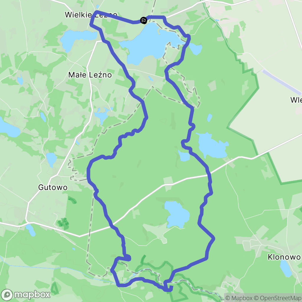 Wielkie Leźno: mapa trasy - Poland