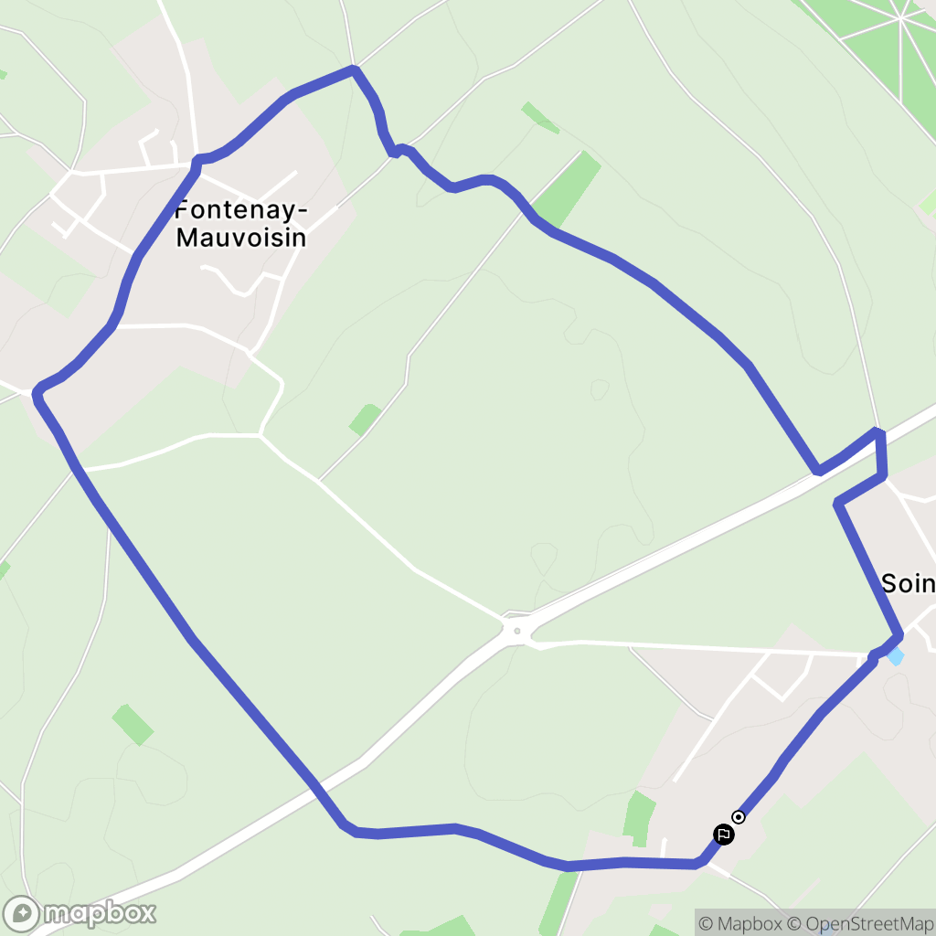Soindres : carte du parcours de randonnée - France