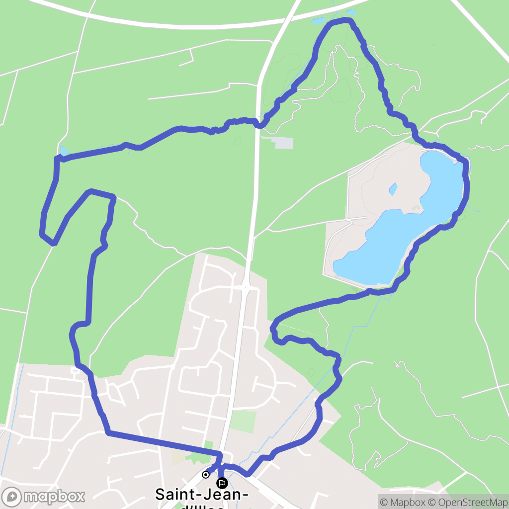 Saint-Jean-d'Illac : carte du parcours de randonnée - France