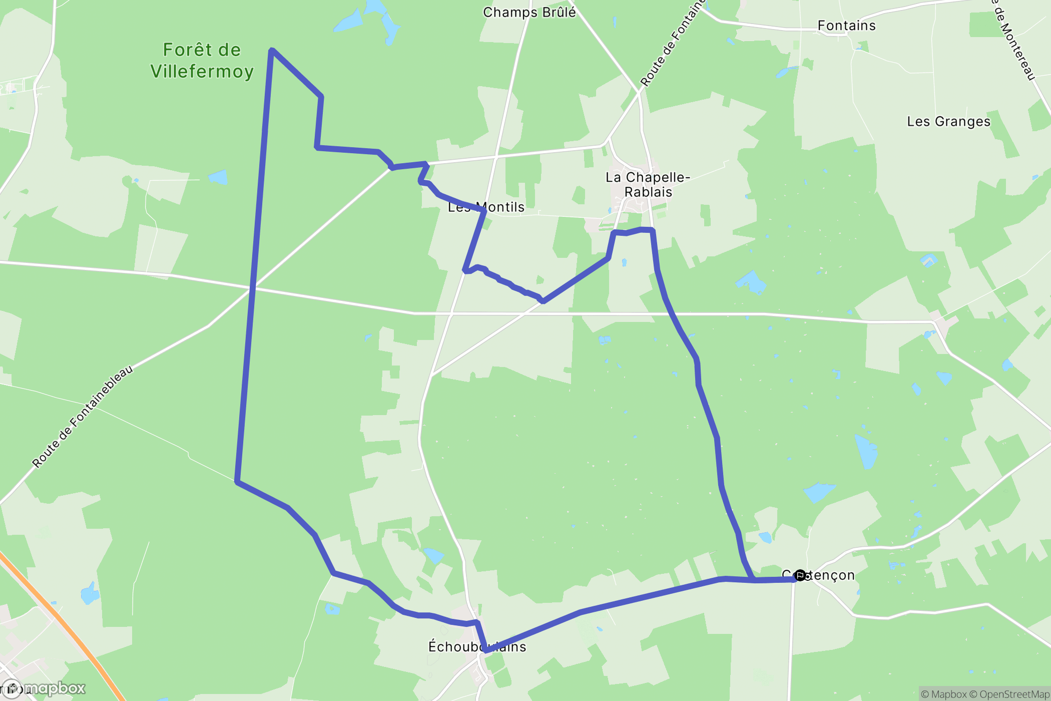 Coutençon : carte du parcours de randonnée - France