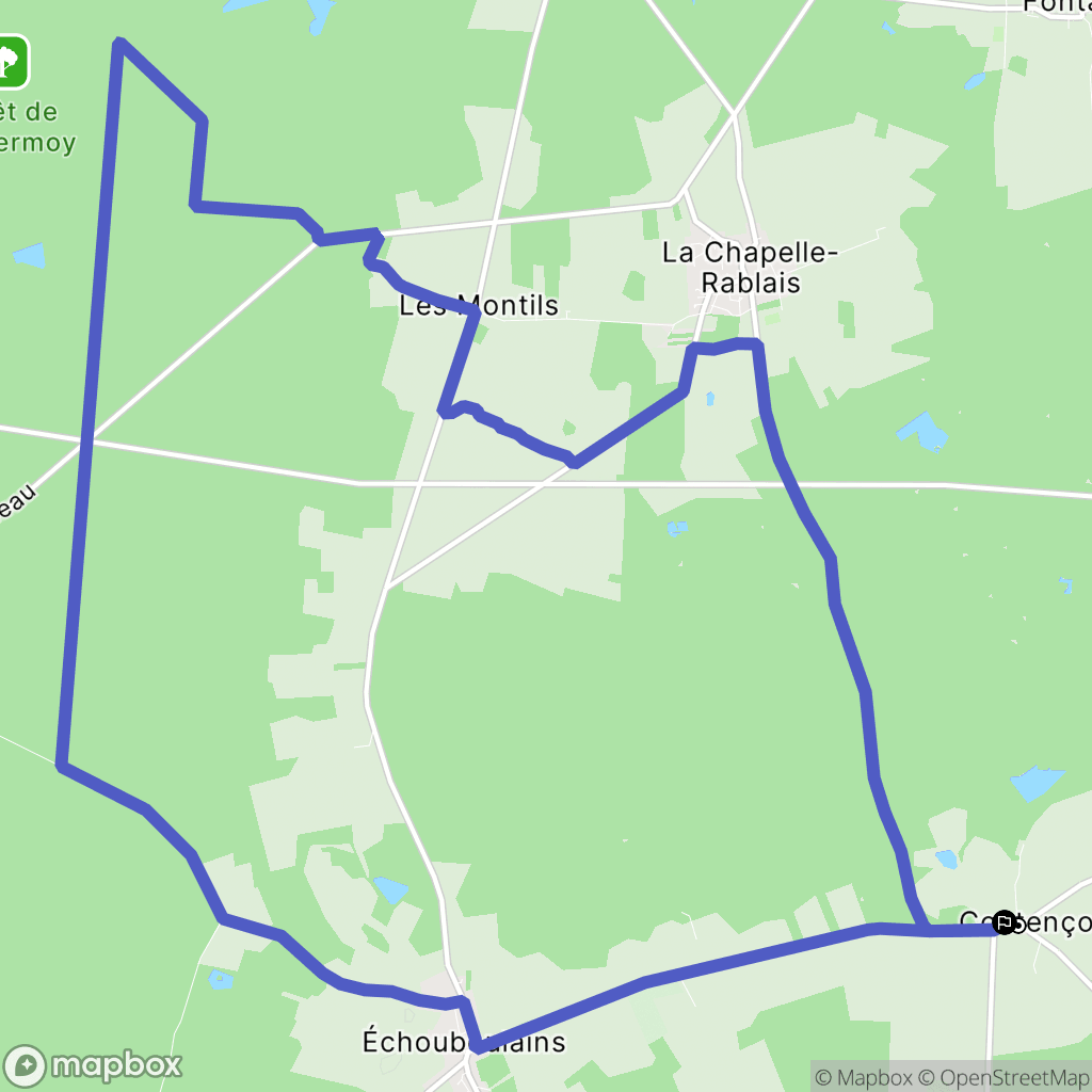 Coutençon : carte du parcours de randonnée - France