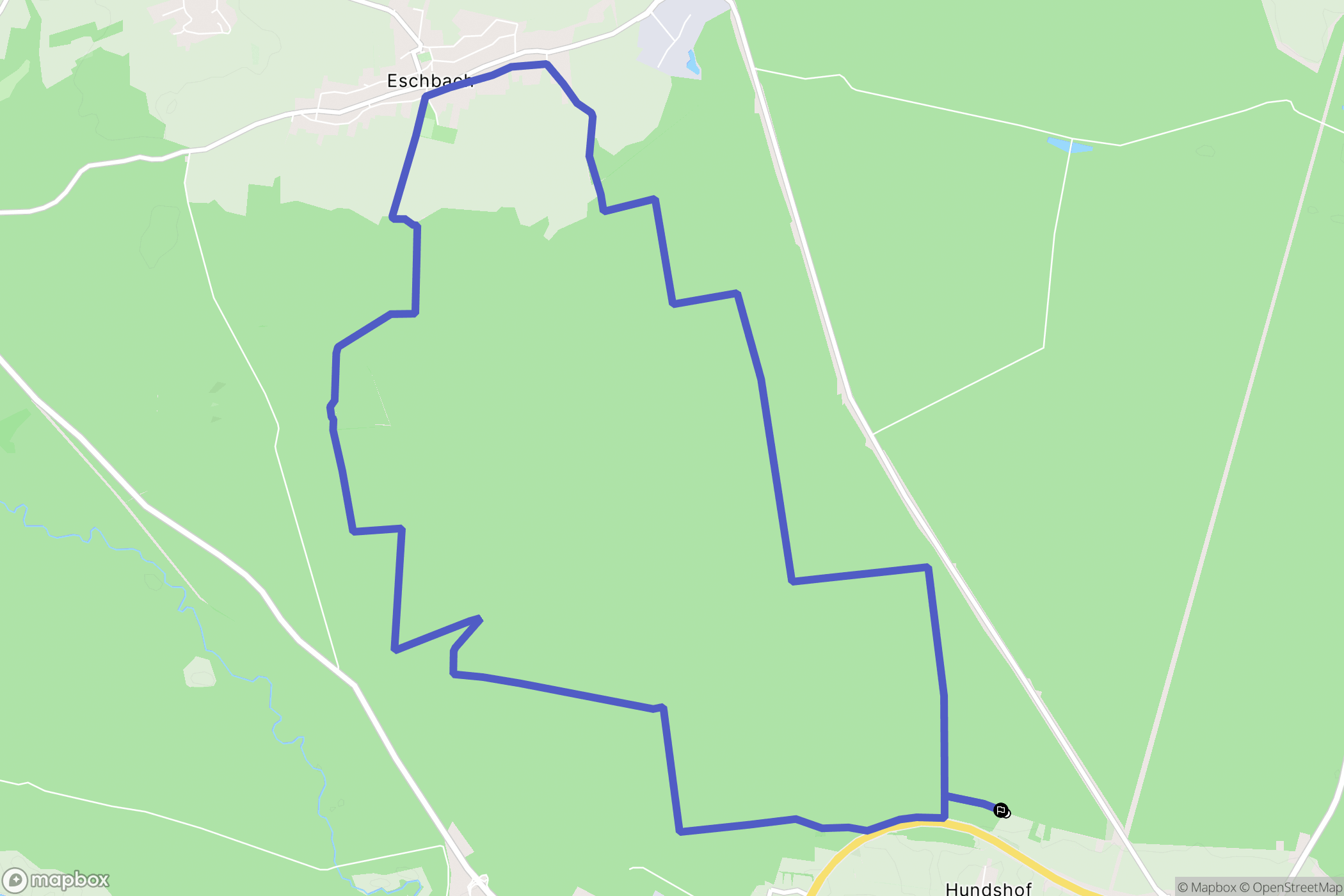 Haguenau : carte du parcours de randonnée - France