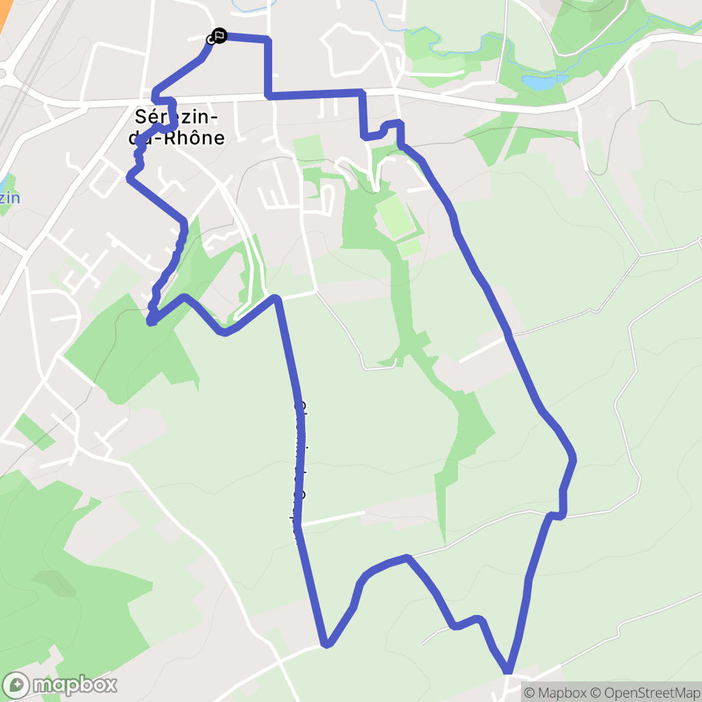Sérézin-du-Rhône : carte du parcours de randonnée - France
