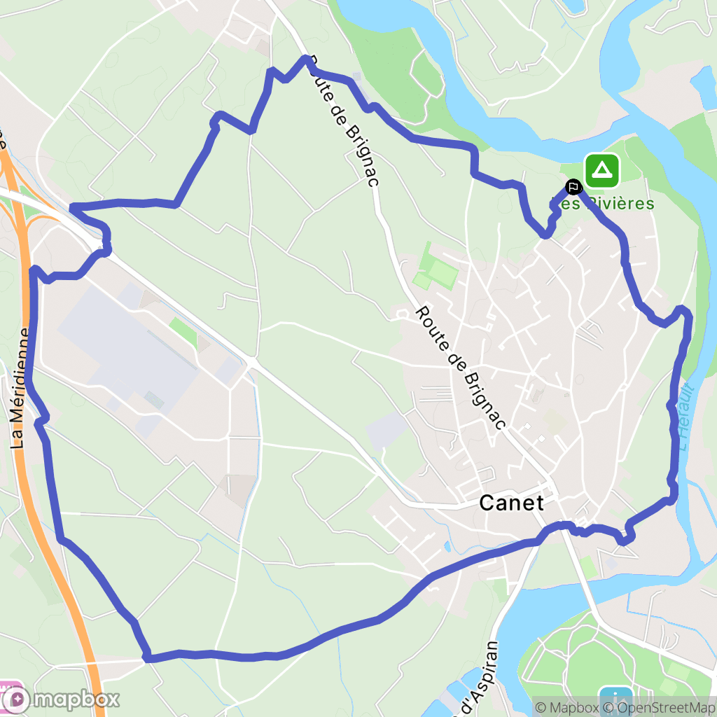 Canet : carte du parcours de randonnée - France