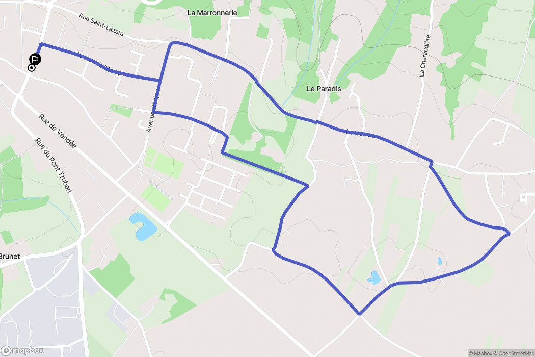 Orée-d'Anjou : carte du parcours de randonnée - France