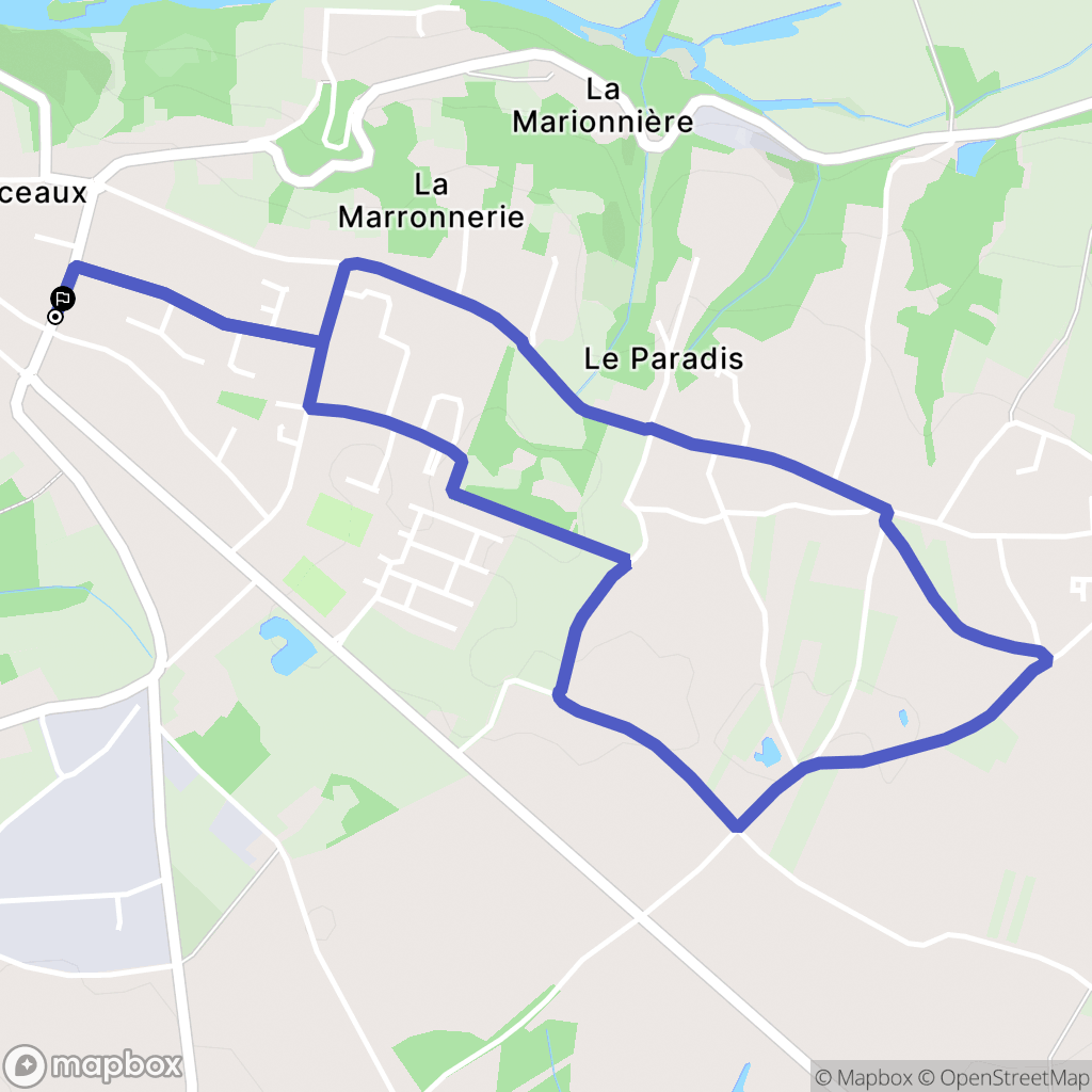 Orée-d'Anjou : carte du parcours de randonnée - France