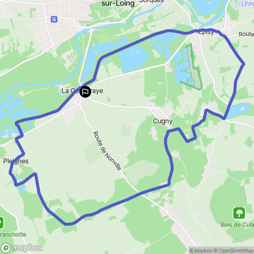 La Genevraye : carte du parcours de randonnée - France