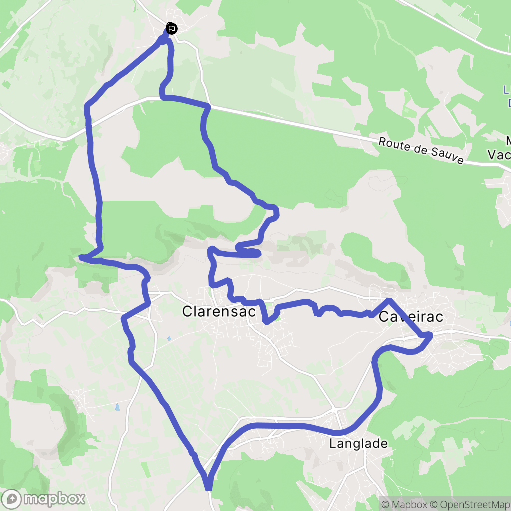 Parignargues : carte du parcours de randonnée - France