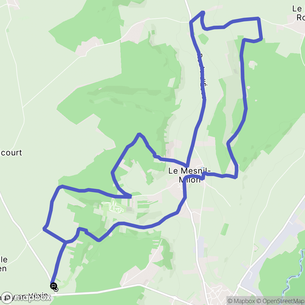 Bois-Jérôme-Saint-Ouen : carte du parcours de randonnée - France