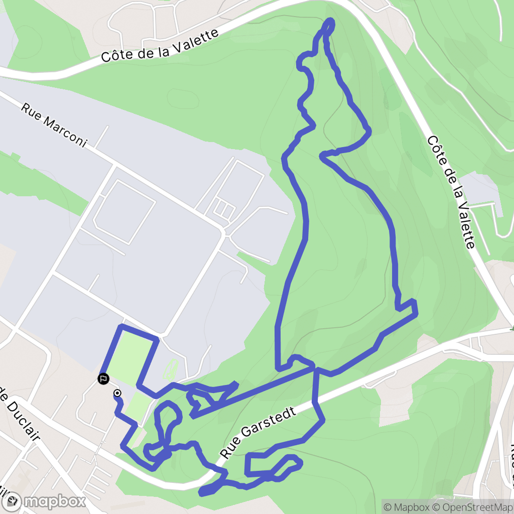 Maromme : carte du parcours de randonnée - France