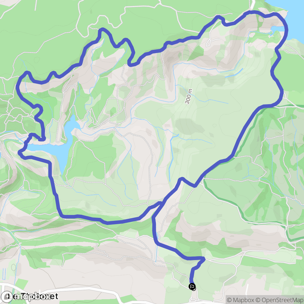 Beaurecueil : carte du parcours de randonnée - France