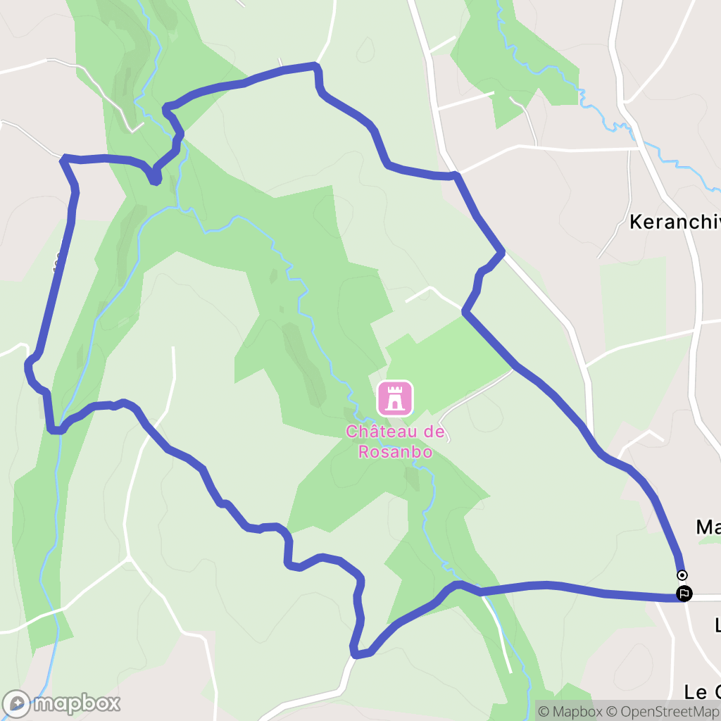Lanvellec : carte du parcours de randonnée - France