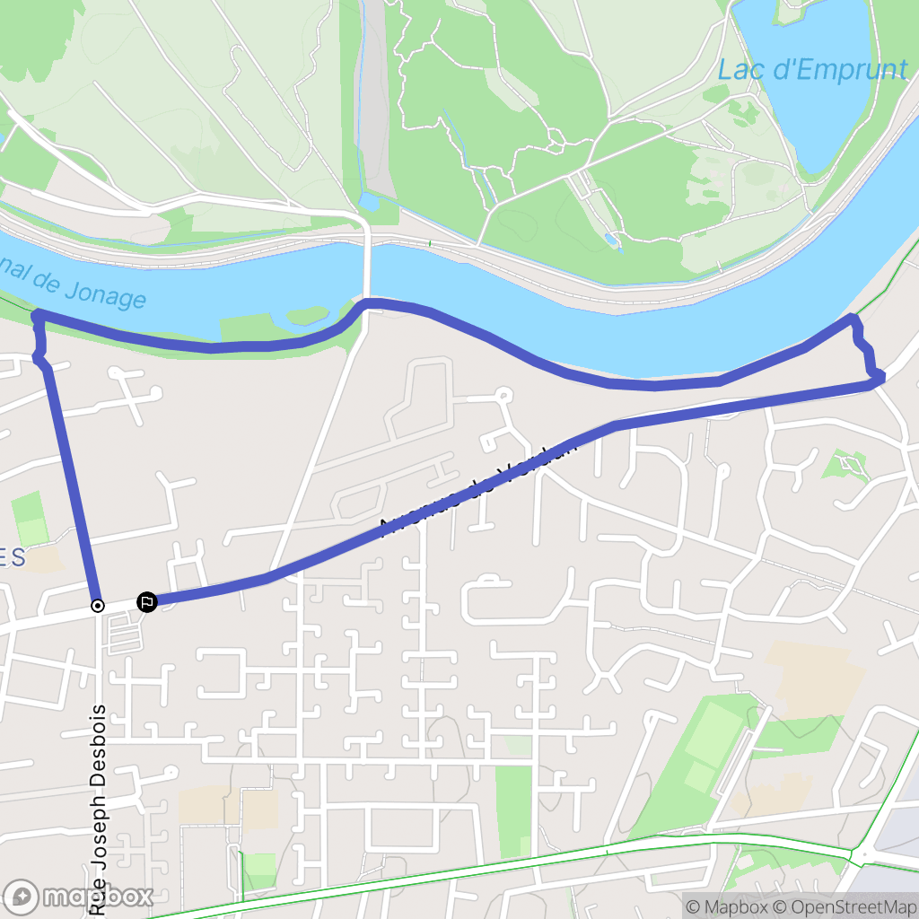 Meyzieu : carte du parcours de randonnée - France