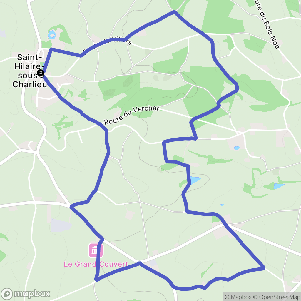 Saint-Hilaire-Sous-Charlieu : carte du parcours de randonnée - France