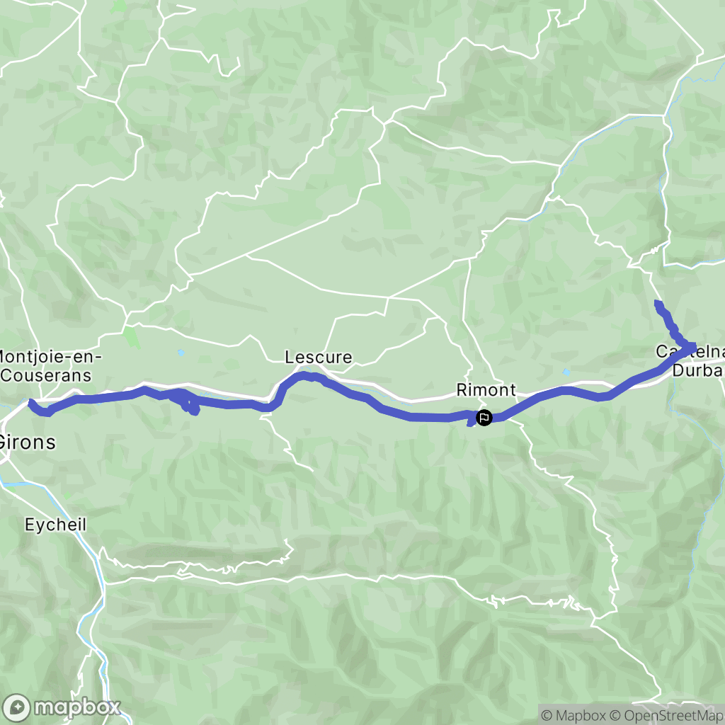 Rimont : carte du parcours de randonnée - France