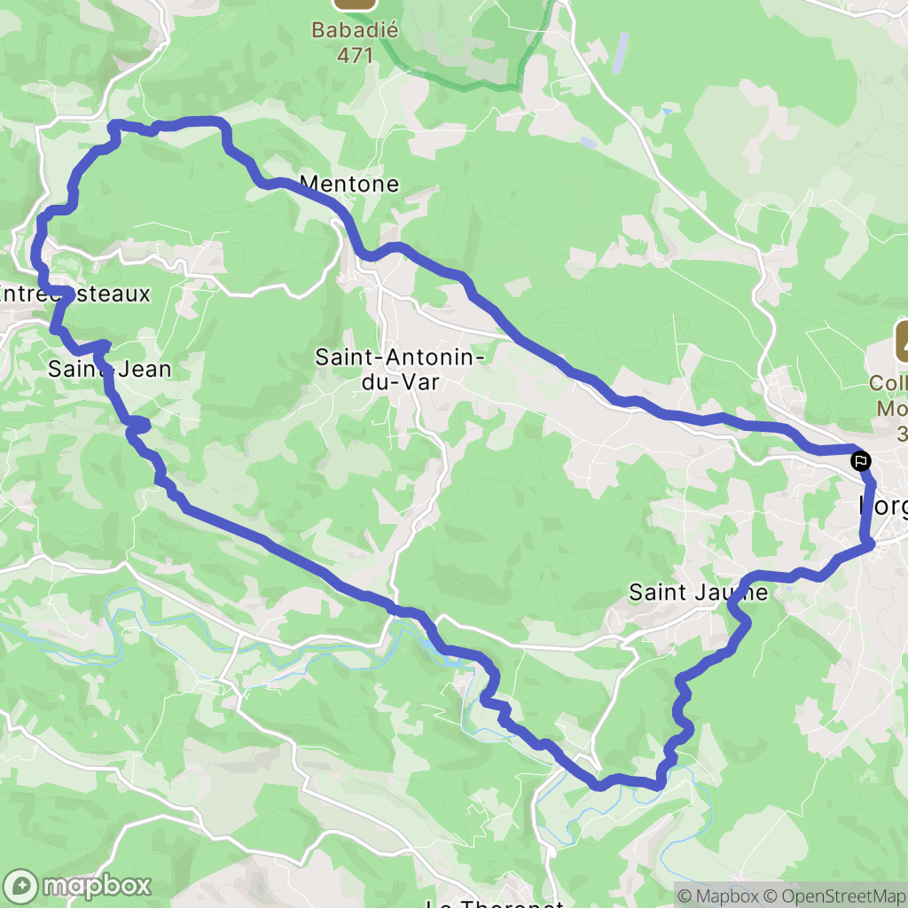 Lorgues : carte du parcours de randonnée - France