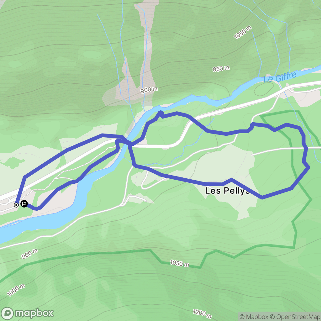 Sixt-Fer-à-Cheval : carte du parcours de randonnée - France