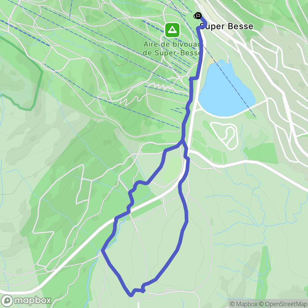 Besse-et-Saint-Anastaise : carte du parcours de randonnée - France