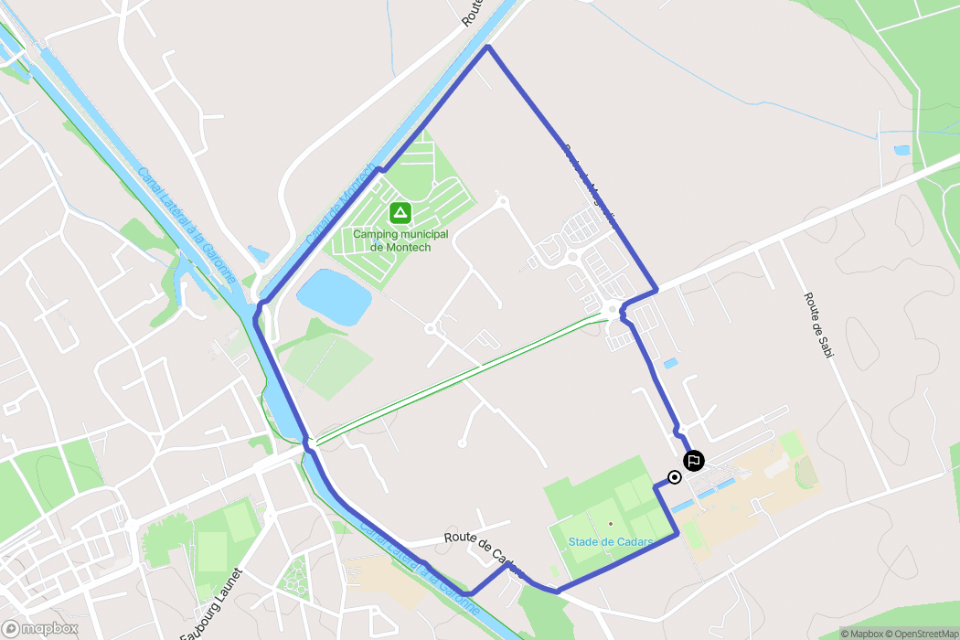 Montech : carte du parcours de randonnée - France