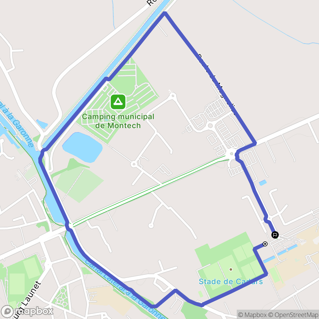 Montech : carte du parcours de randonnée - France
