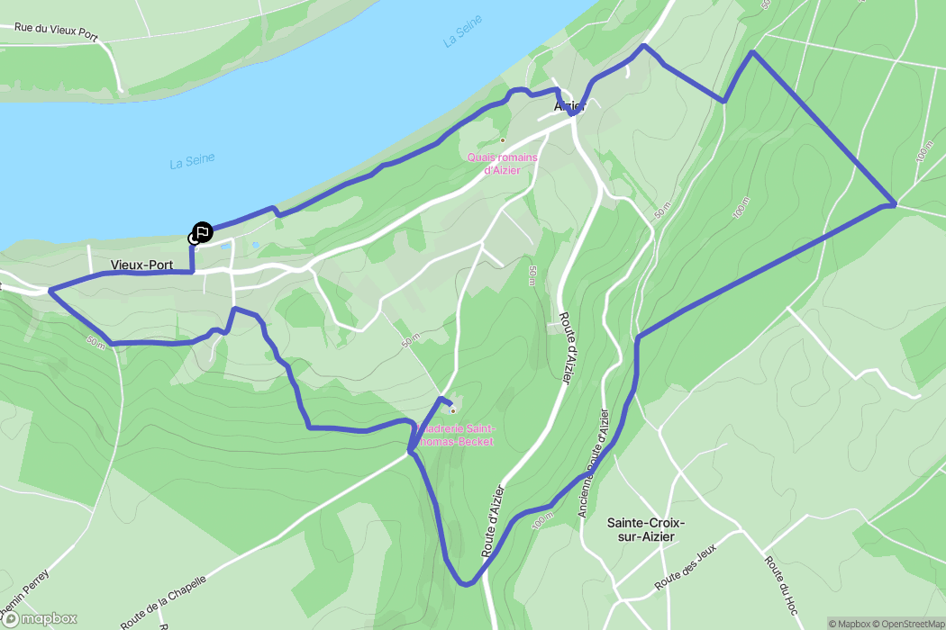 Vieux-Port : carte du parcours de randonnée - France