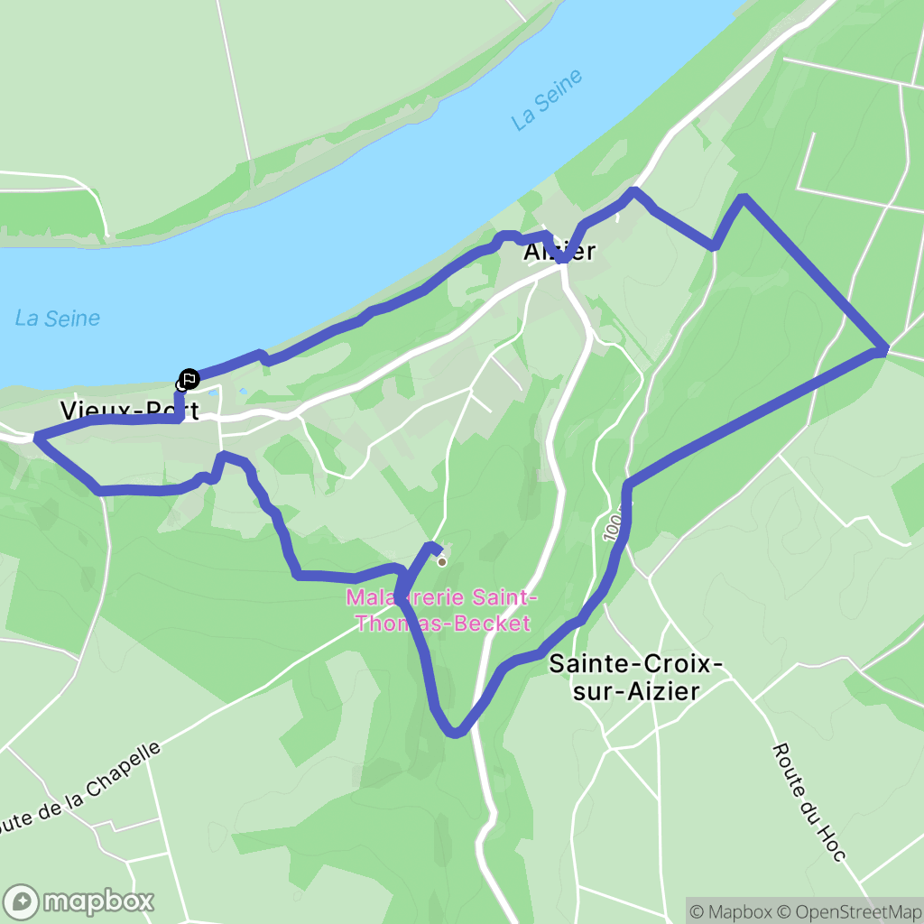 Vieux-Port : carte du parcours de randonnée - France