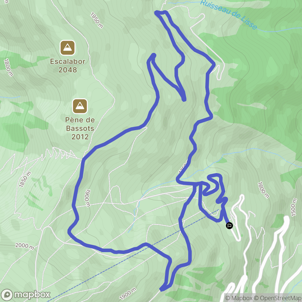 Grust : carte du parcours de randonnée - France
