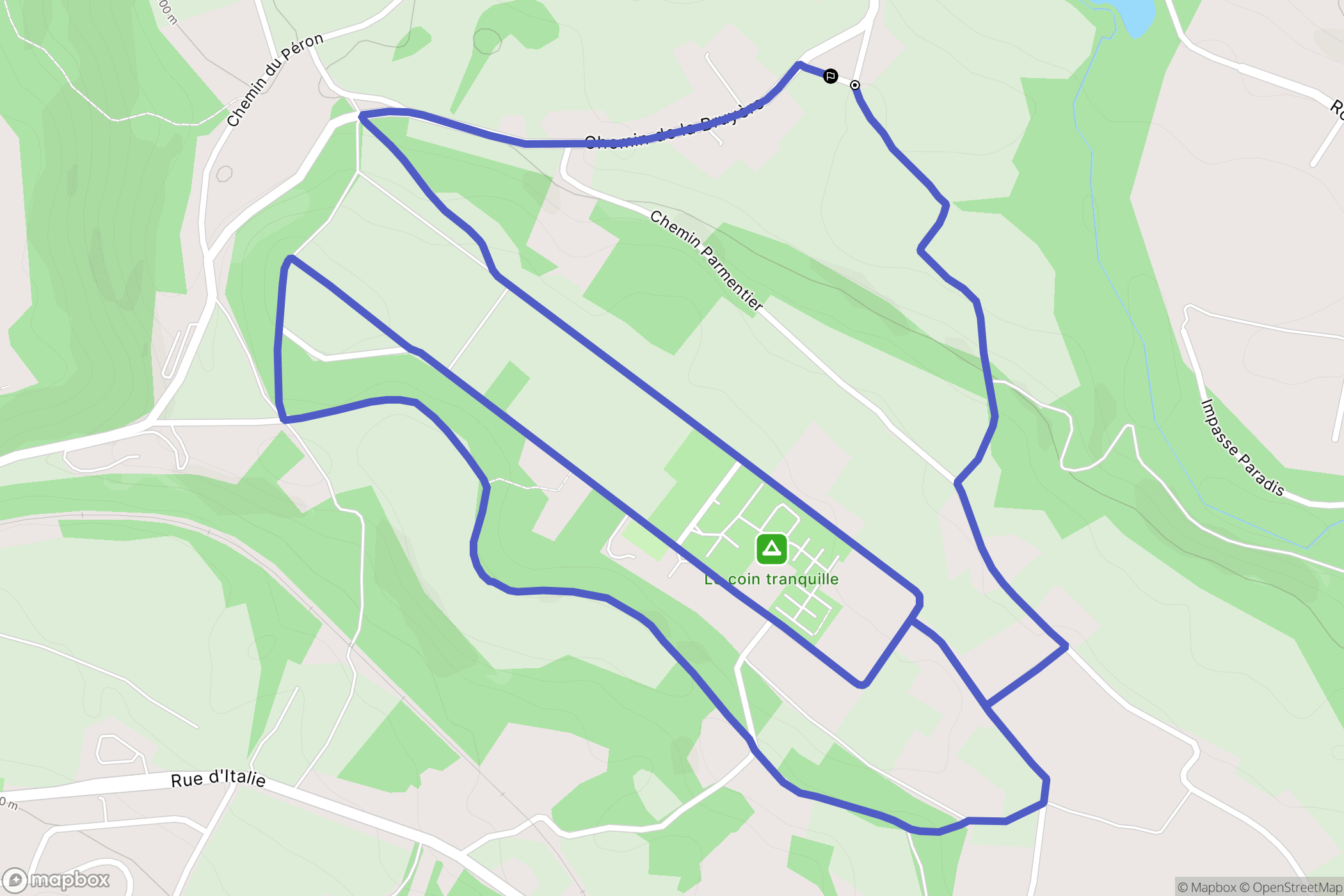 Les Abrets en Dauphiné : carte du parcours de randonnée - France