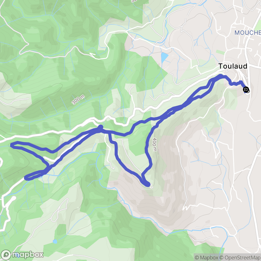 Toulaud : carte du parcours de randonnée - France
