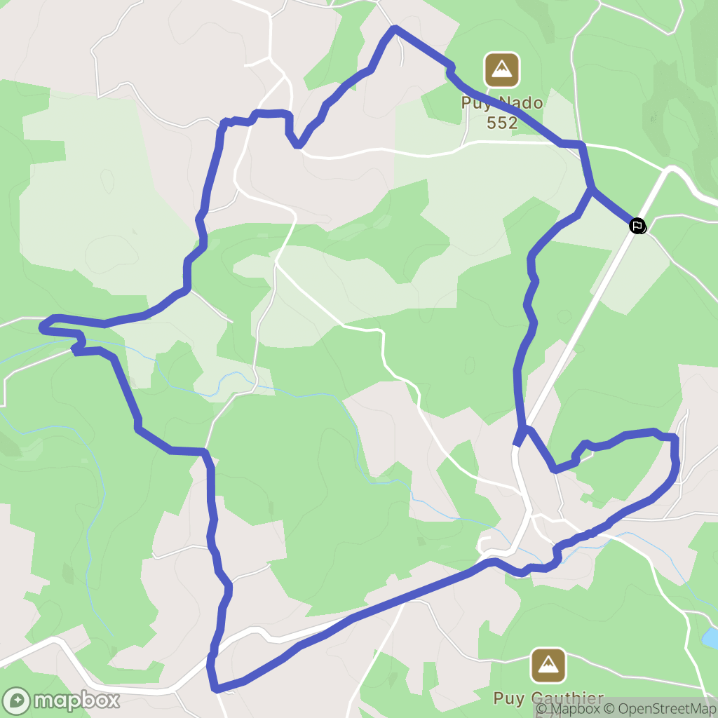 Bersac-sur-Rivalier : carte du parcours de randonnée - France