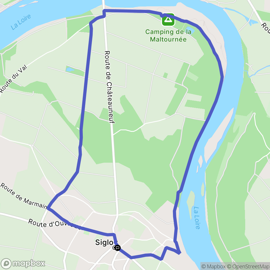 Sigloy : carte du parcours de randonnée - France